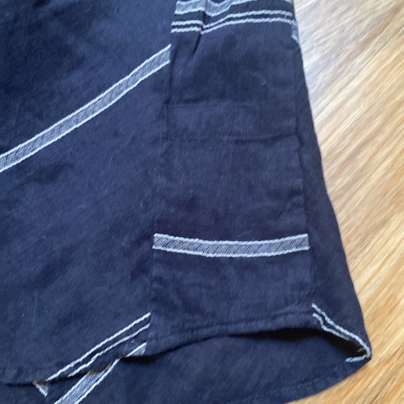 Ace and Jig linen cotton blend top black pockets ❤️ v neck lightweight size S - Picture 3 of 6